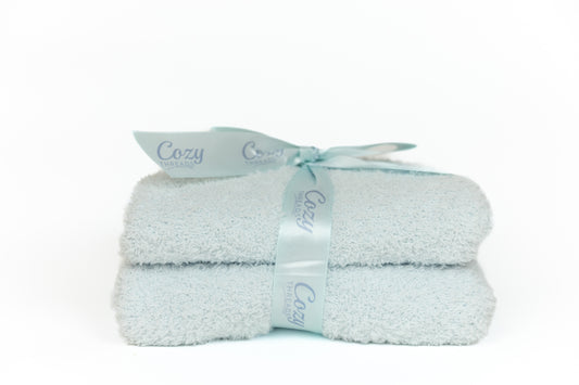 Cozy Threads Baby Receiving Blanket, Rayon Made from Bamboo, 30" x 35" - Blue