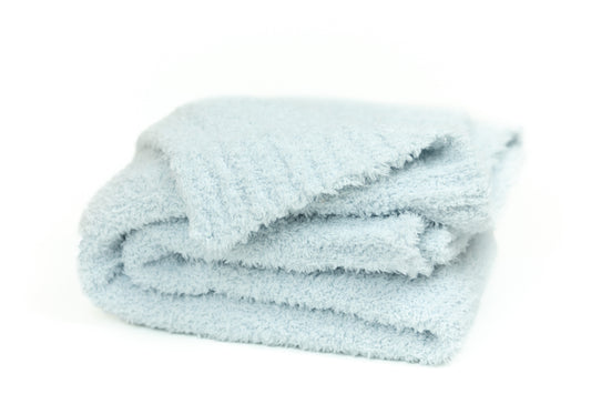 Cozy Threads Baby Receiving Blanket, Rayon Made from Bamboo, 30" x 35" - Blue