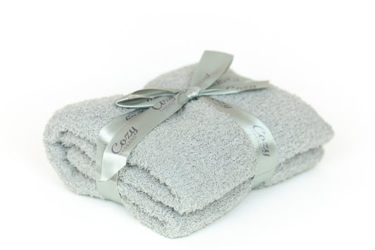 Cozy Threads Baby Receiving Blanket, Rayon Made from Bamboo, 30" x 35" - Gray